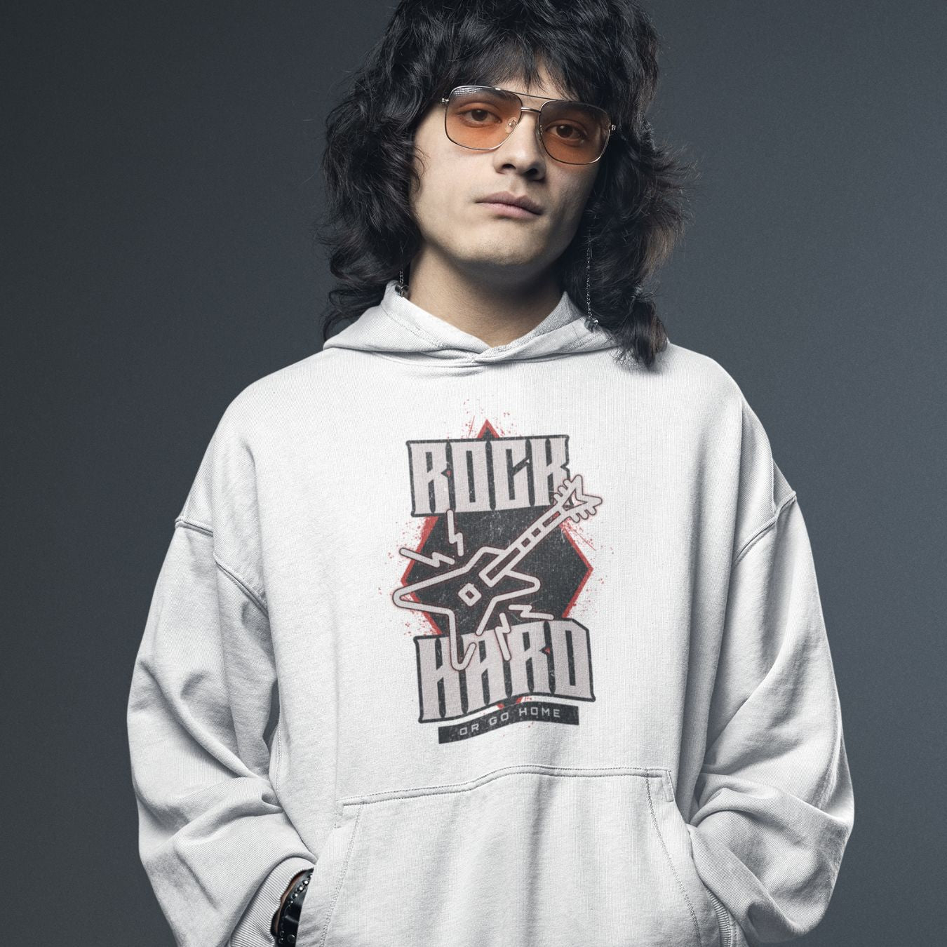 Rock Hard Guitar Heavy Blend Hoodie