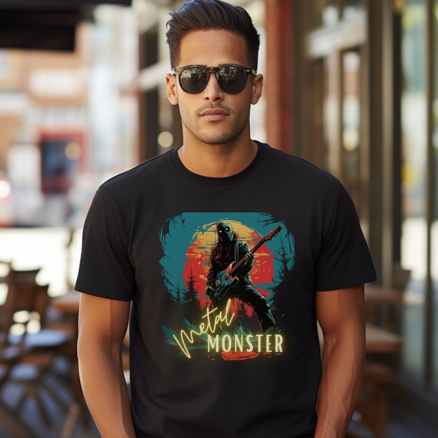 Metal Monster Guitar T-Shirt