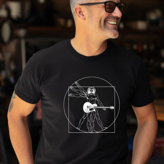 Vitruvian Guitar Man T-Shirt