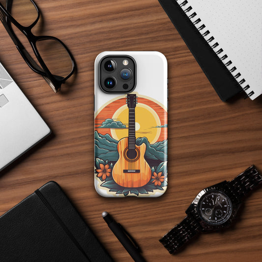 Sunset Mountains Guitar Tough Case for iPhone®