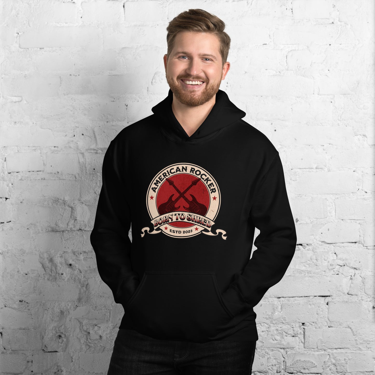 American Rocker Guitar Heavy Blend Hoodie